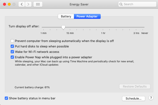 urn display off after 10 minutes in Mac settings on power adapter urn display off after 10 minutes in Mac settings on power adapter