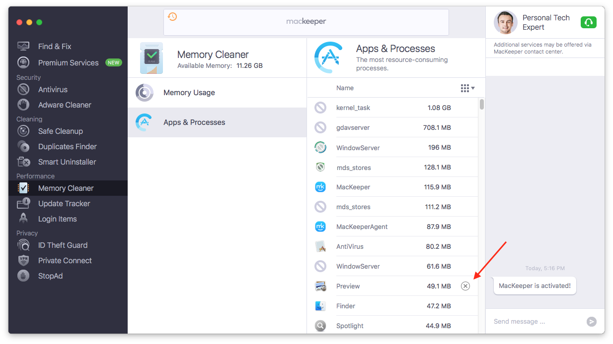 apps processes tab with a cross icon highligted apps processes tab with a cross icon highligted