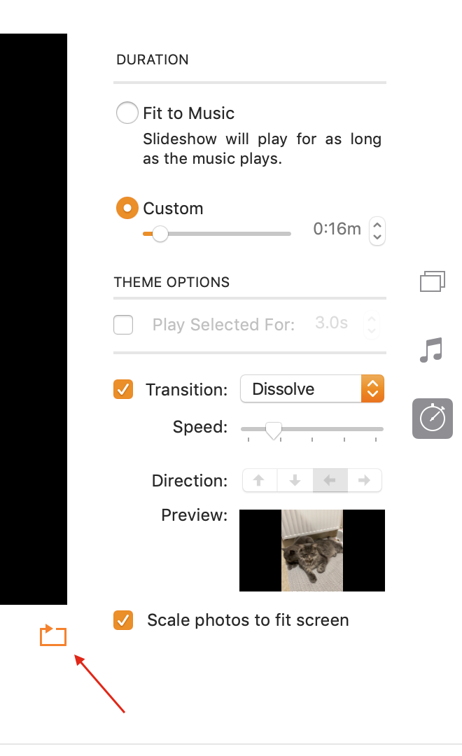 loop button in slideshow editing tool loop button in slideshow editing tool