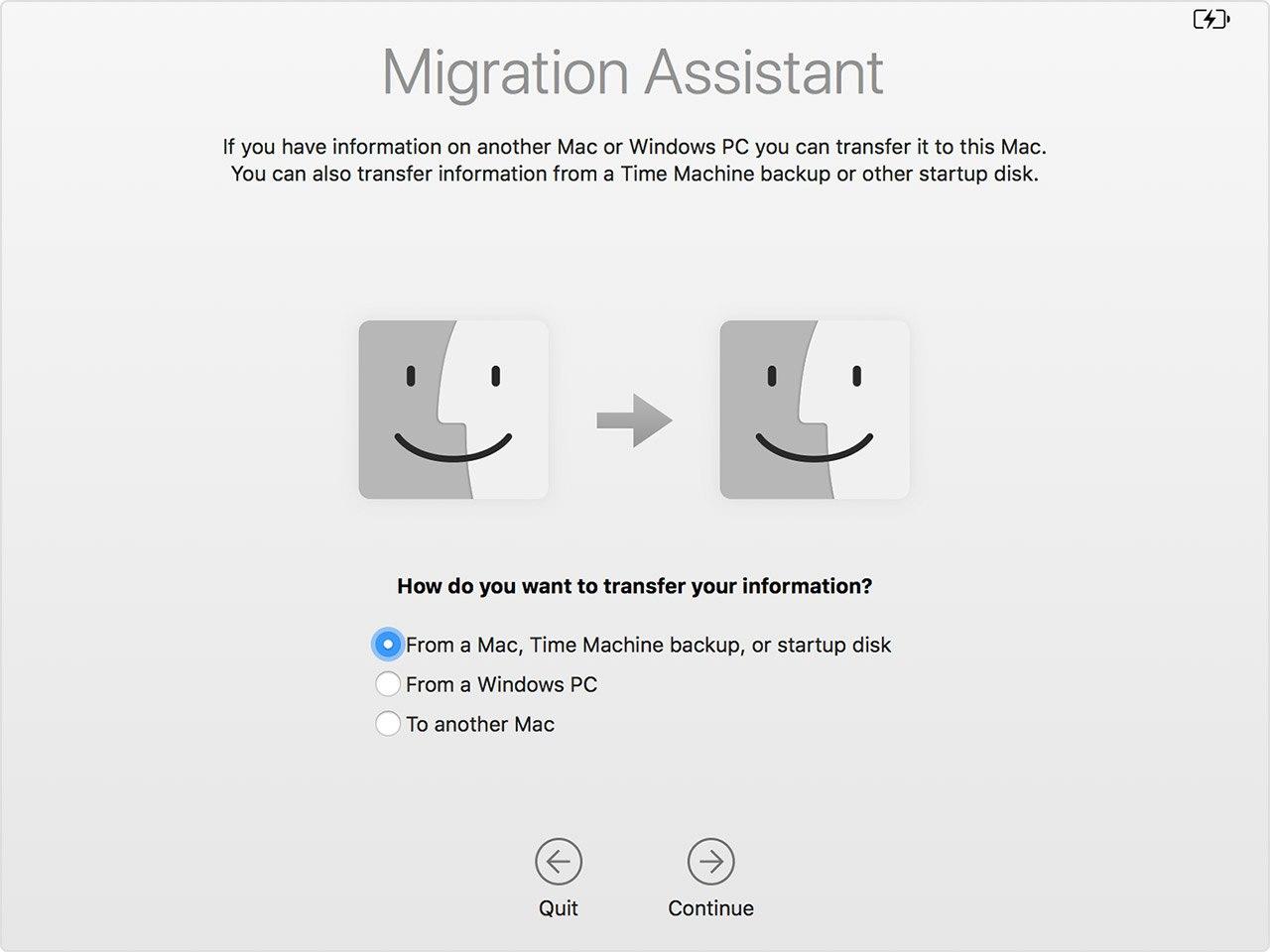 migration assistant choose transfer mode migration assistant choose transfer mode