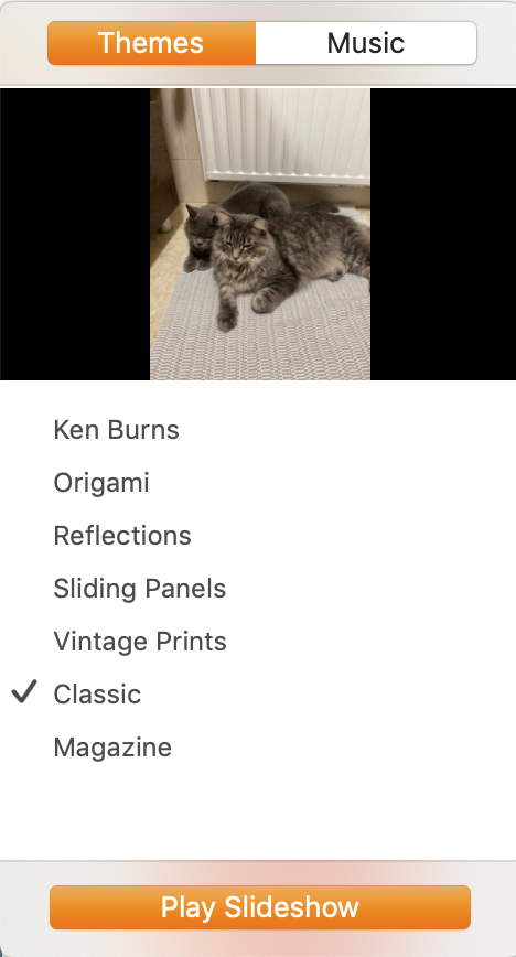 select a theme and music when making a quick slideshow select a theme and music when making a quick slideshow