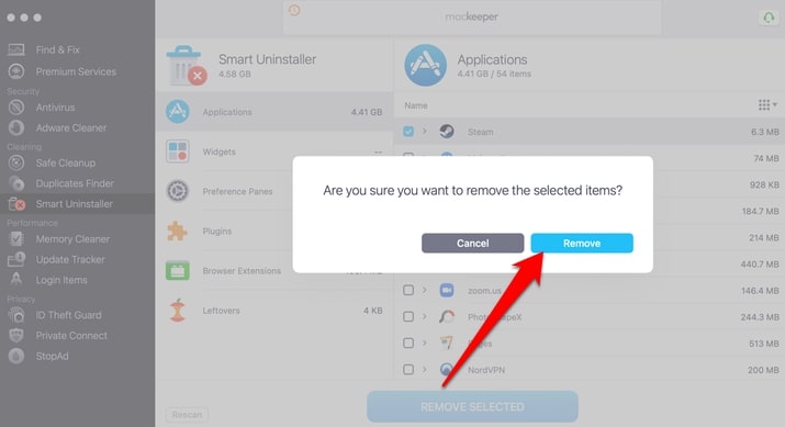confirm removing steam in mackeeper confirm removing steam in mackeeper