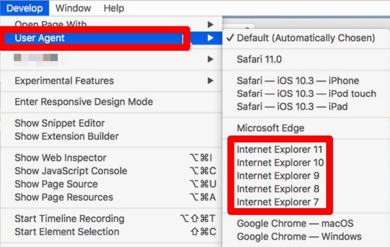 develop menu internet explorer option develop menu internet explorer option