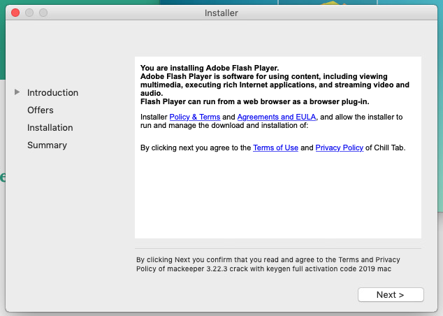 Fake Adobe flash player installer Fake Adobe flash player installer
