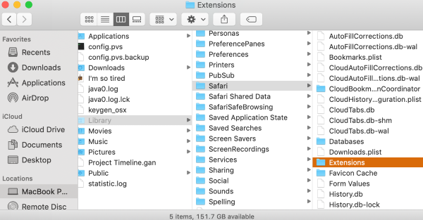 safari extensions folder in the mac library folder safari extensions folder in the mac library folder