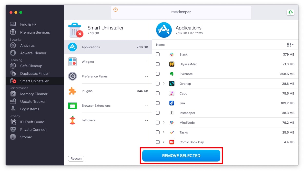remove selected apps in smart uninstaller remove selected apps in smart uninstaller