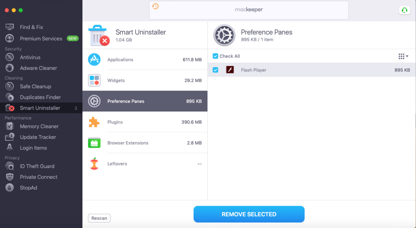 smart uninstaller preference panes tab smart uninstaller preference panes tab