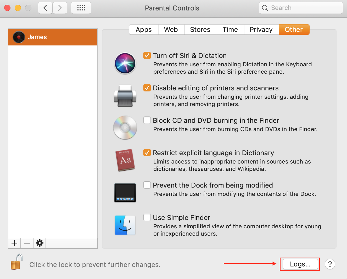 read child’s logs in parental controls settings read child’s logs in parental controls settings