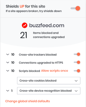 brave shield report with blocked ads and trackers brave shield report with blocked ads and trackers