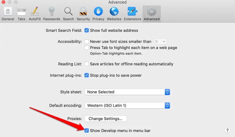 safari preferences advanced tab safari preferences advanced tab