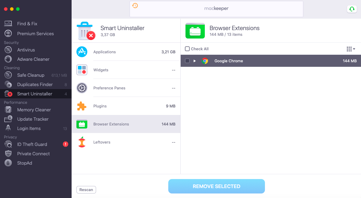 smart uninstaller browser extensions tab smart uninstaller browser extensions tab