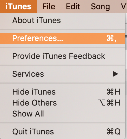 itunes preferences button in itunes menu itunes preferences button in itunes menu