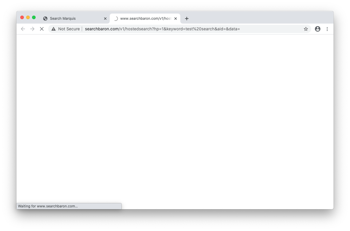 Searchbaron.com page loading in chrome Searchbaron.com page loading in chrome