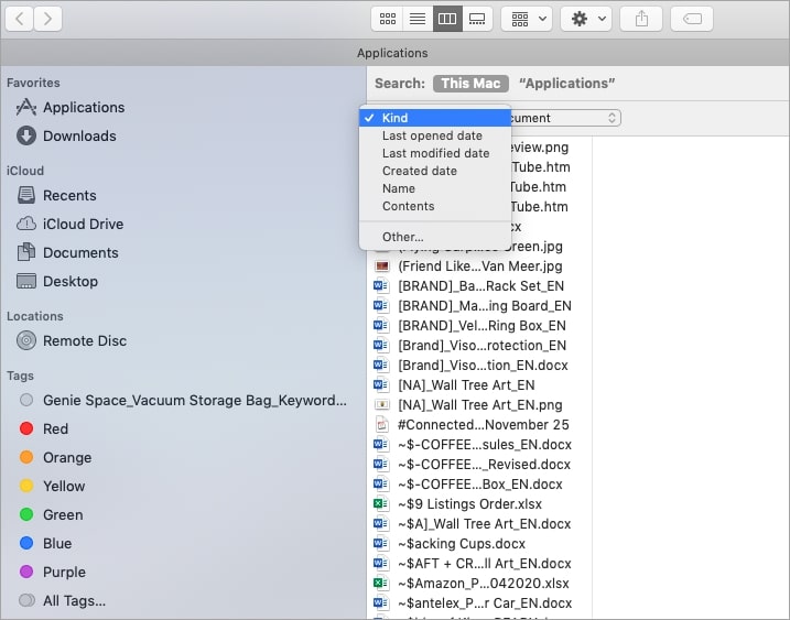 sort files sort files
