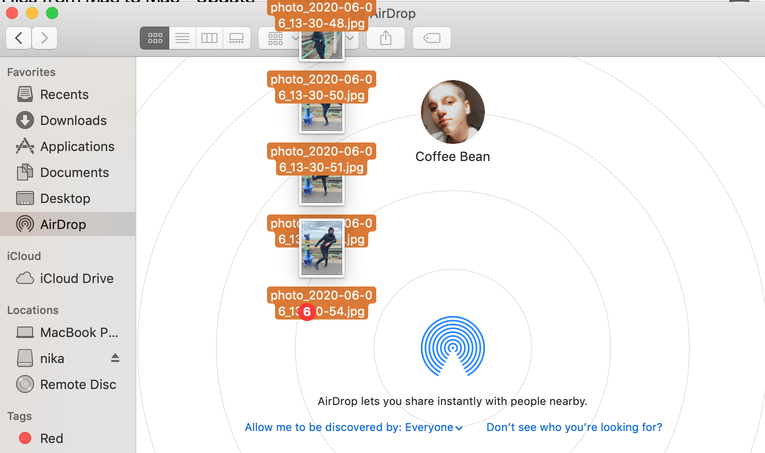drag files to share them via airdrop drag files to share them via airdrop