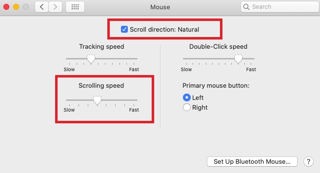 macos mouse preferences macos mouse preferences