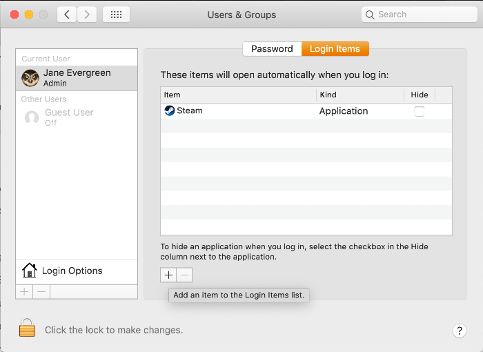 add or delete login items in system preferences add or delete login items in system preferences