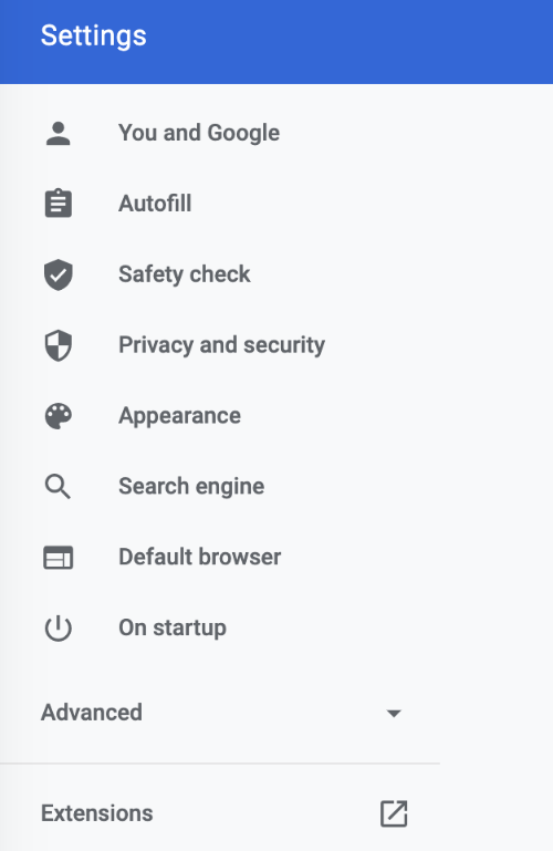 find the extensions pane in the settings list in chrome find the extensions pane in the settings list in chrome