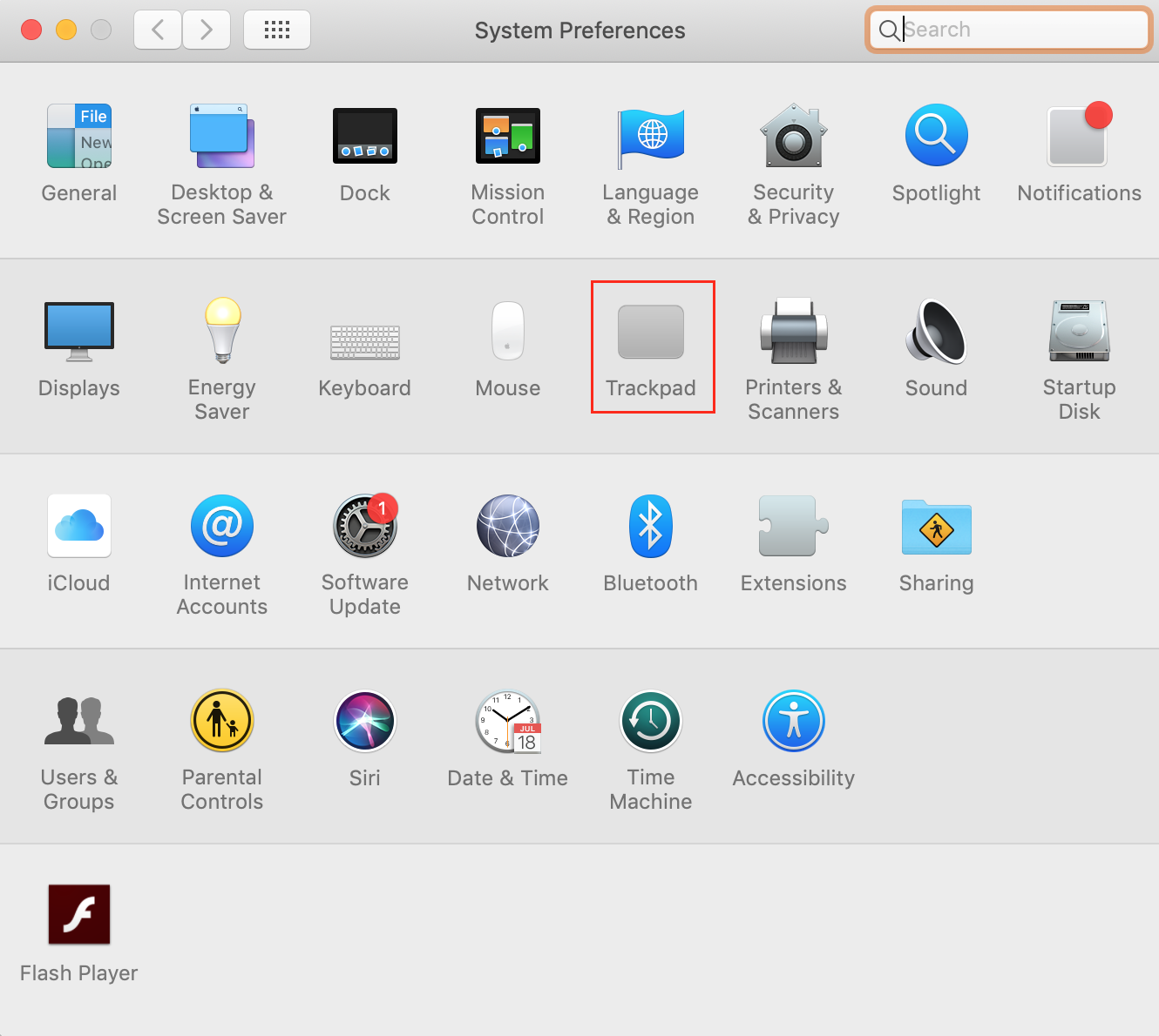find trackpad settings in the second pane in system preferences find trackpad settings in the second pane in system preferences