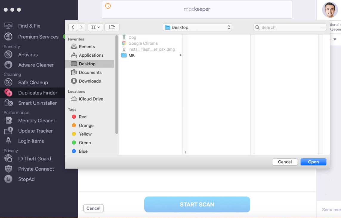 open files to scan with duplicates finder open files to scan with duplicates finder