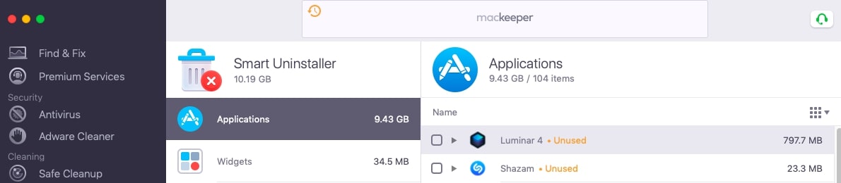 mackeeper smart uninstaller applications tab mackeeper smart uninstaller applications tab