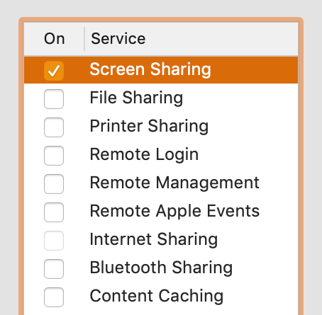 activate screen sharing mode with screen sharing checkbox activate screen sharing mode with screen sharing checkbox