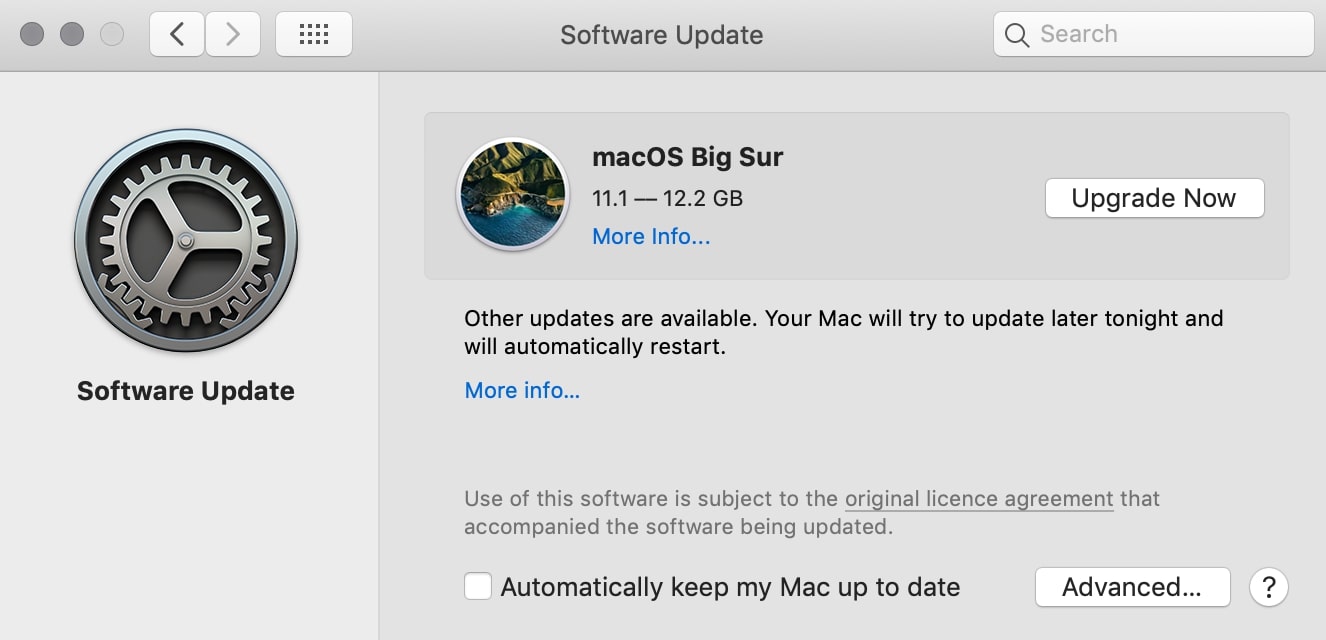 software update tab software update tab