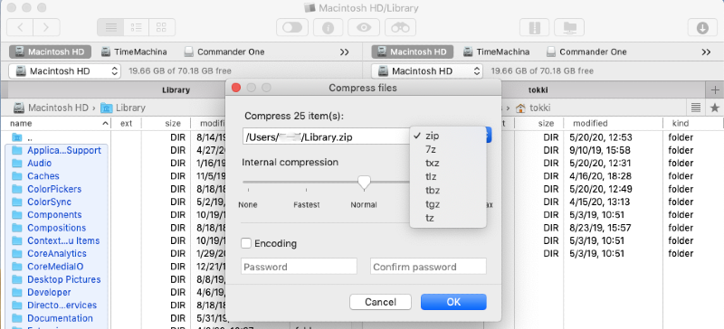 commander one window while compressing files on mac commander one window while compressing files on mac