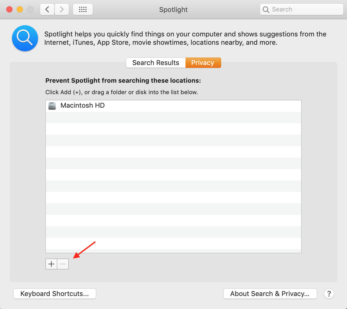 remove hard drive from spotlight privacy to reindex remove hard drive from spotlight privacy to reindex