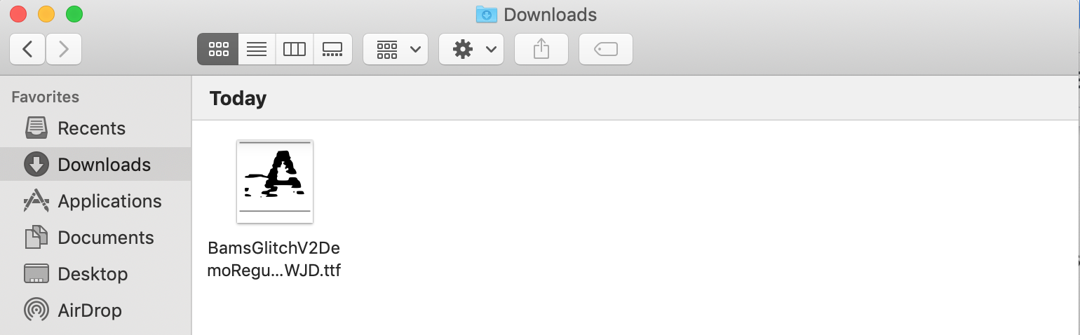 .ttf font file in the downloads folder in finder .ttf font file in the downloads folder in finder