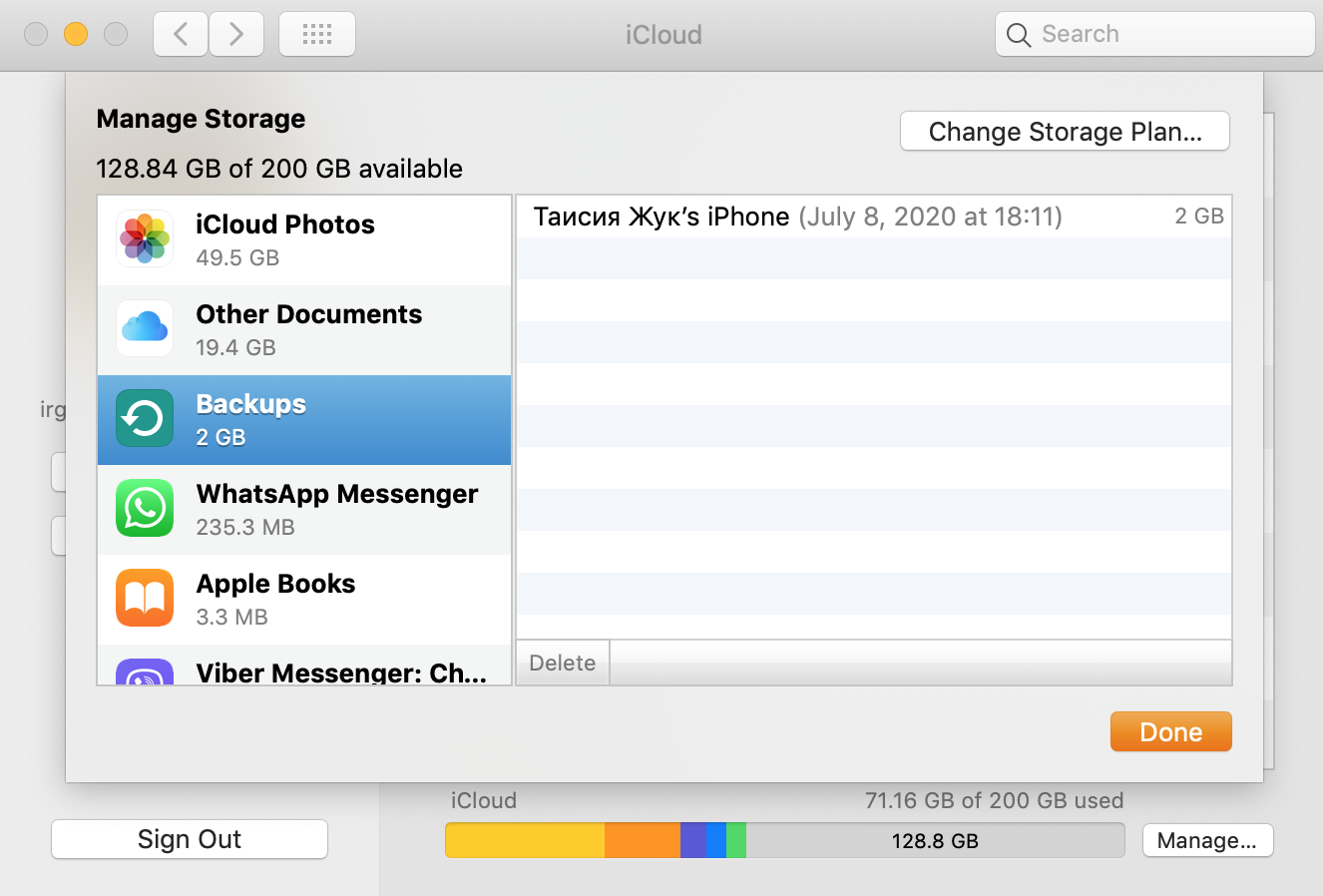 icloud backups in icloud settings on mac icloud backups in icloud settings on mac