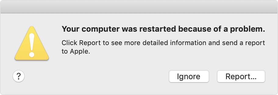 restart alert message after kernel panic restart alert message after kernel panic