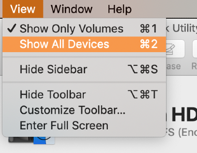 show all devices in disk utility show all devices in disk utility