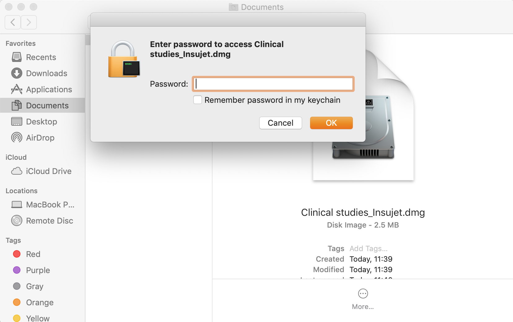 encrypt password file for email mac