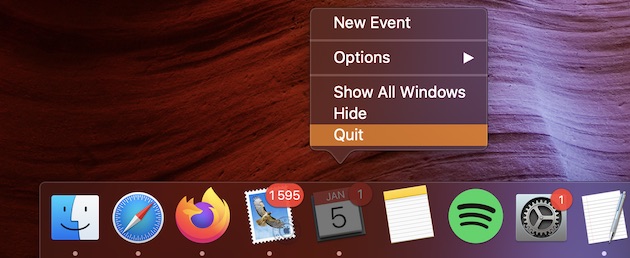 quit app from the dock menu quit app from the dock menu