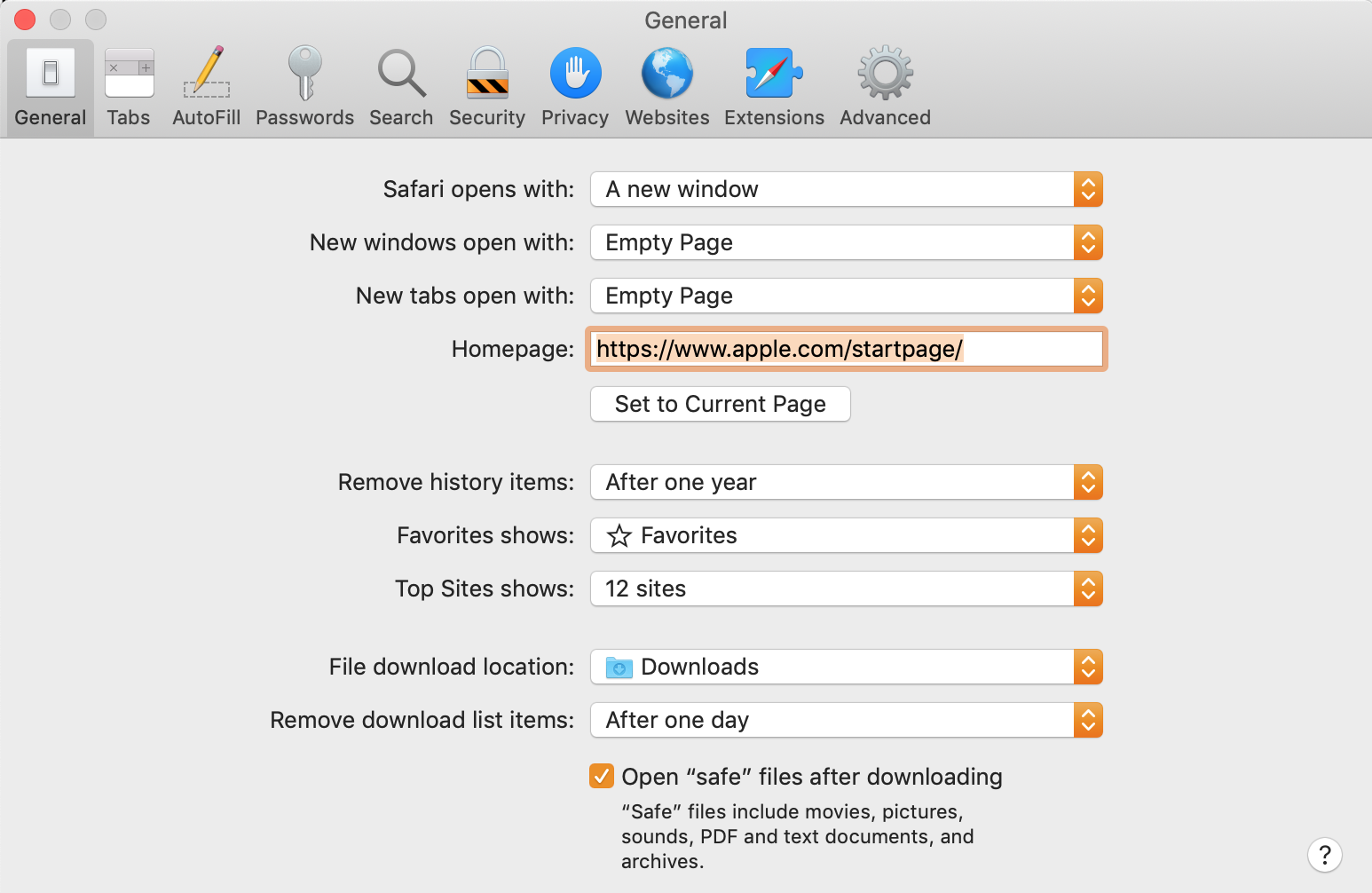 set custom safari homepage in general settings set custom safari homepage in general settings