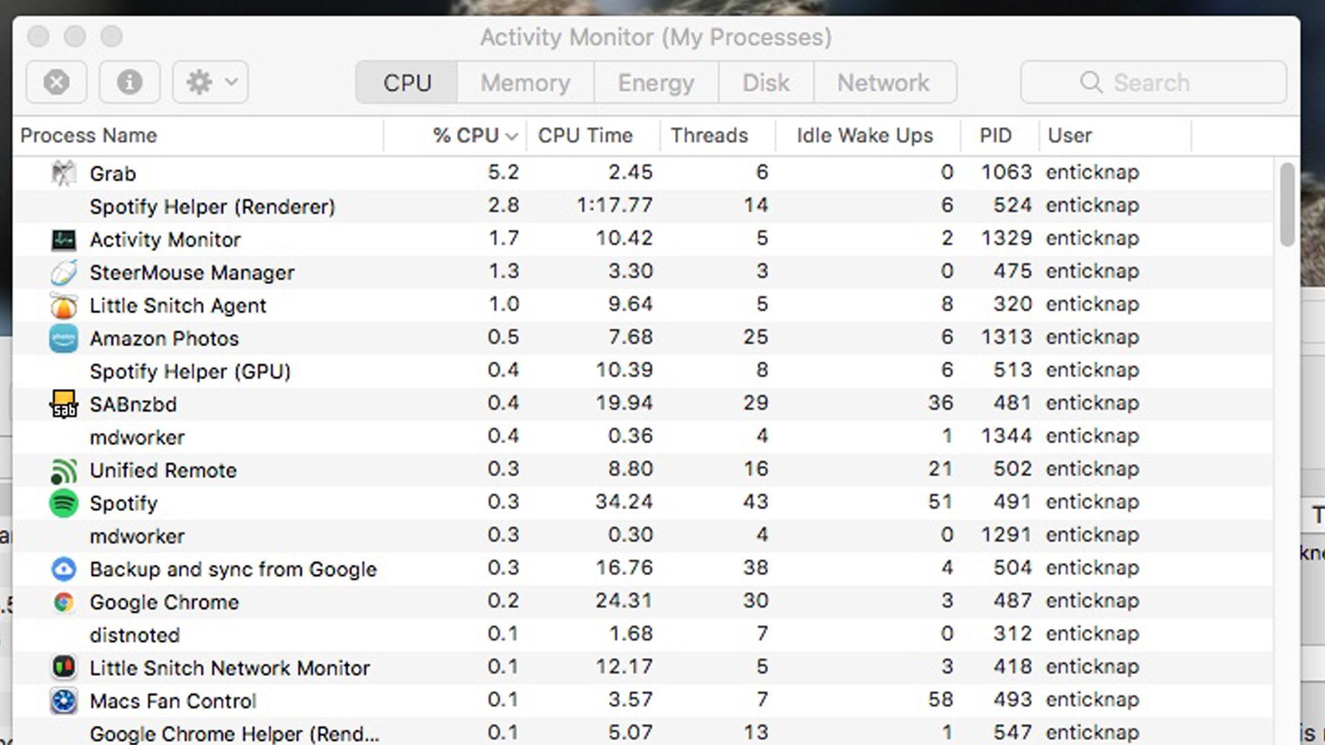 activity monitor window activity monitor window
