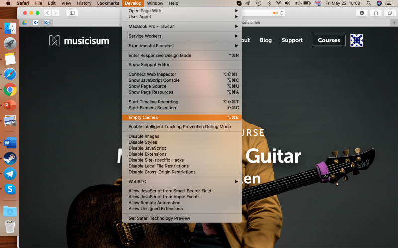 empty caches mac Safari empty caches mac Safari