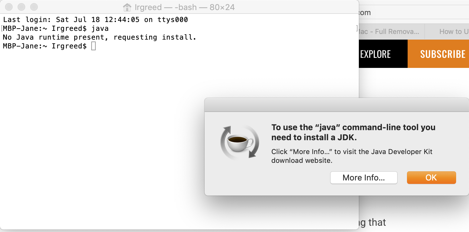 installing java runtime on mac