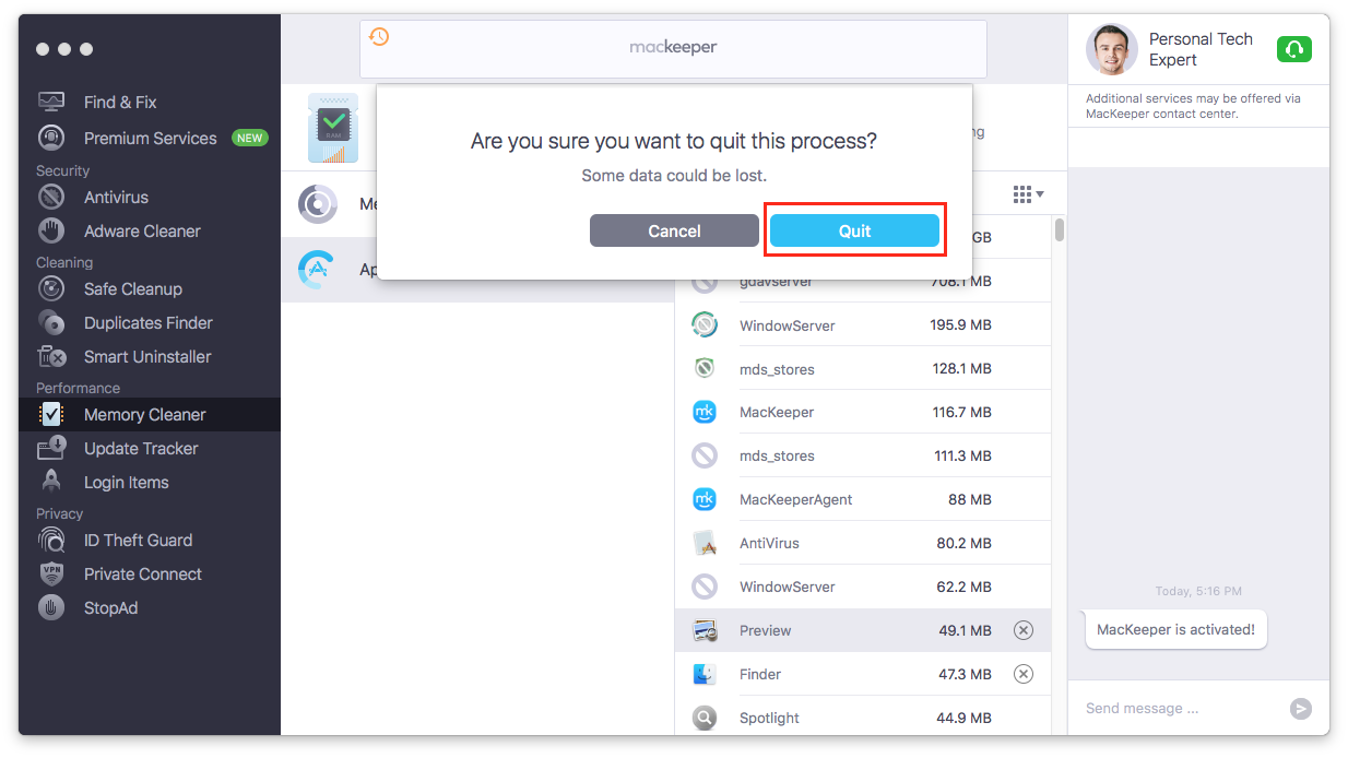 apps processes tab with quit button highlighted apps processes tab with quit button highlighted