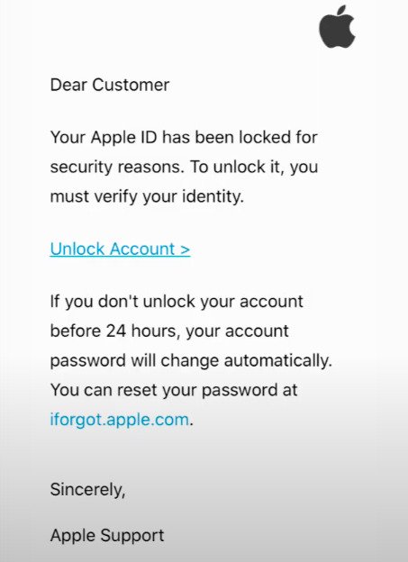 iforgot.apple.com phishing email text iforgot.apple.com phishing email text