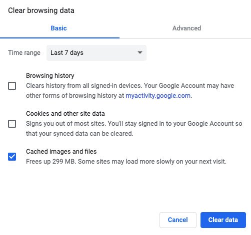 clear chrome history with cached imaged and files ticked clear chrome history with cached imaged and files ticked