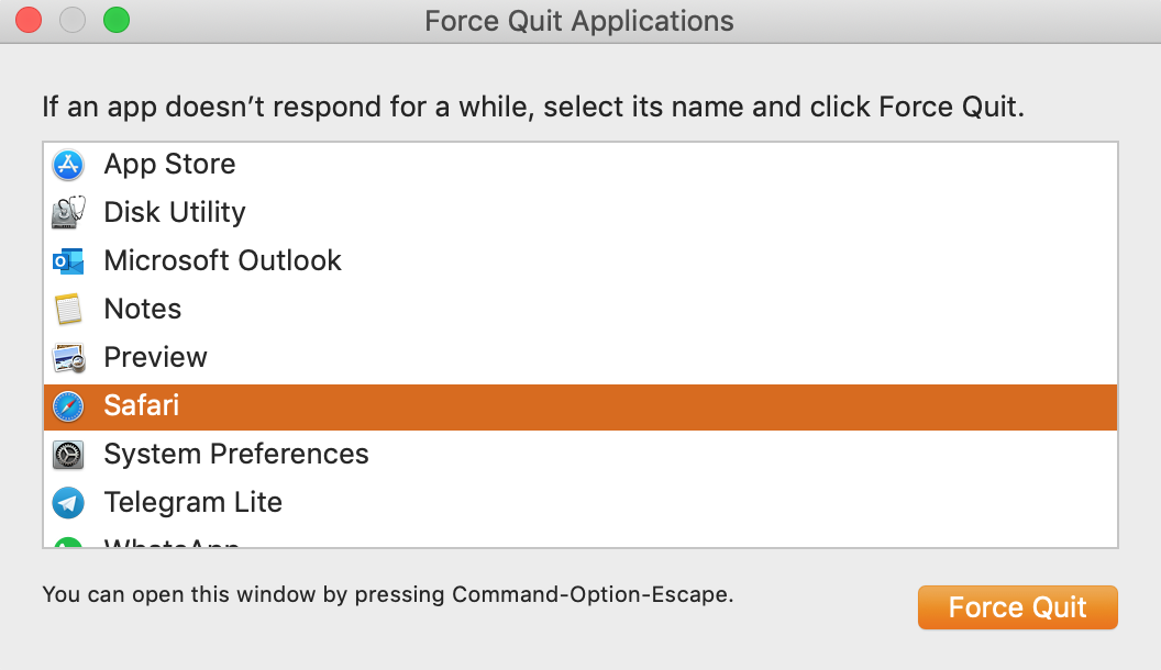 force quit menu on mac force quit menu on mac