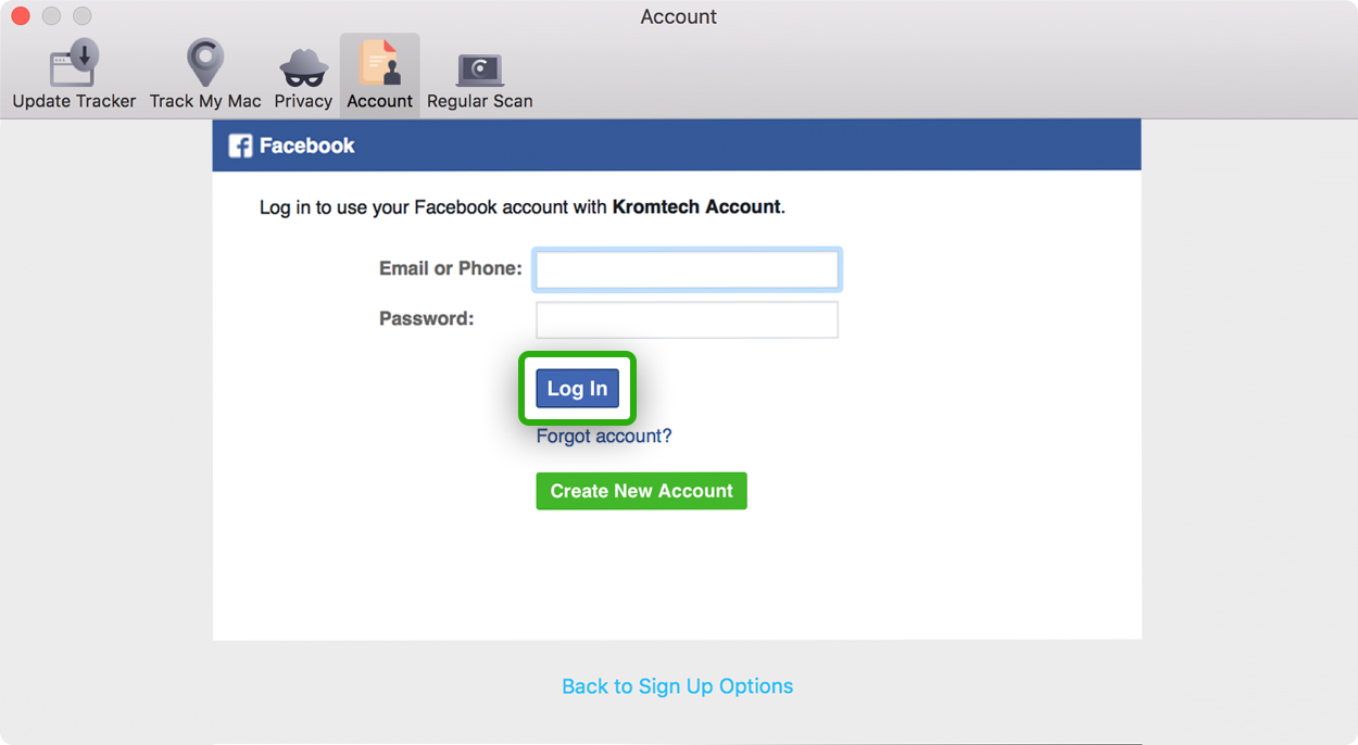 create a MacKeeper account facebook create a MacKeeper account facebook