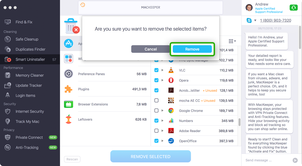 delete apps from Mac with MacKeeper delete apps from Mac with MacKeeper