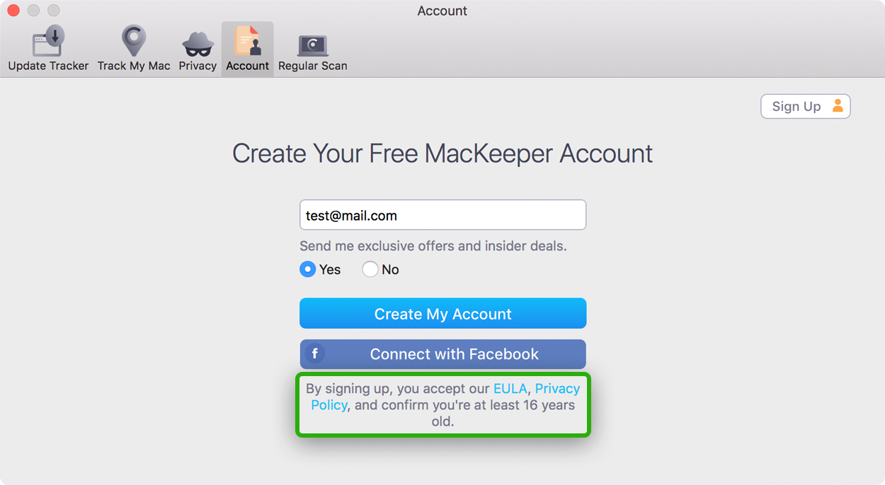 create a MacKeeper account create a MacKeeper account