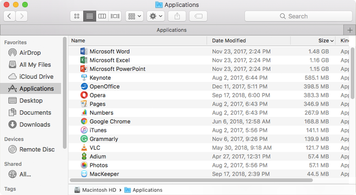 startup disk full mac