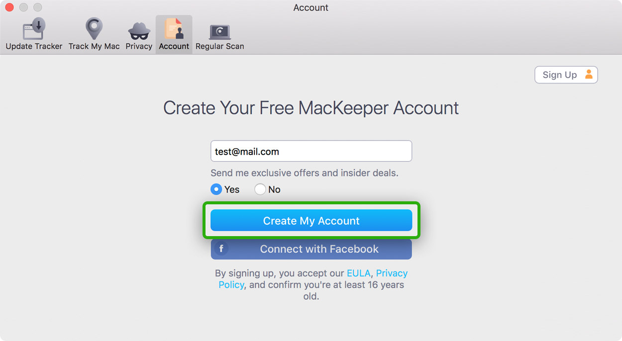 create a MacKeeper account create a MacKeeper account