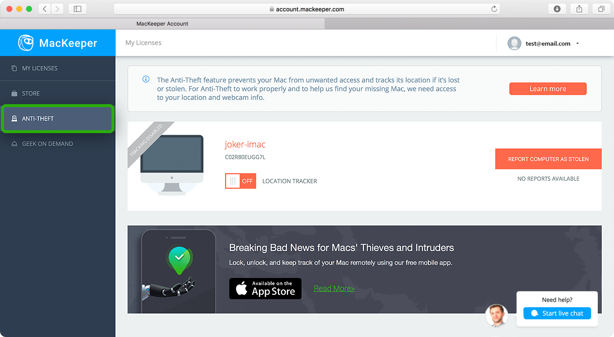 report your Mac as stolen report your Mac as stolen