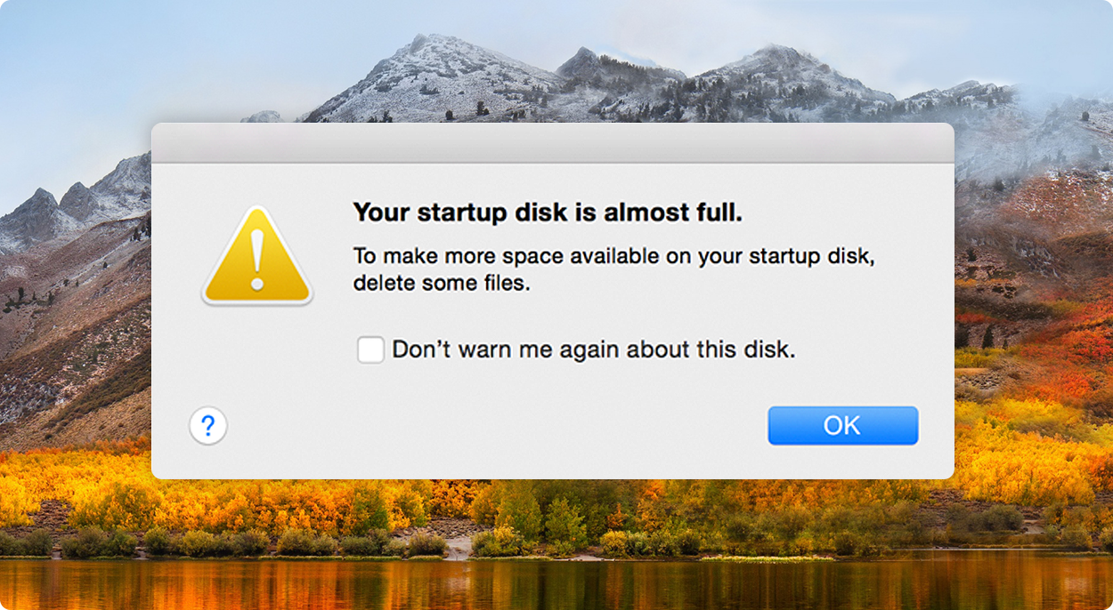 Startup Disk Full on macOS Startup Disk Full on macOS